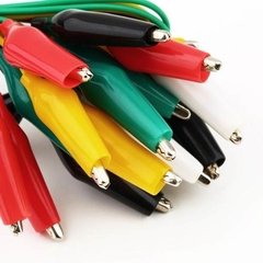 Pack 10 Cables Con Cocodrilo 50cm Colores Variados Nubbeo en internet