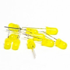 Pack 10 Leds 5mm Amarillo Difuso Arduino Nubbeo - comprar online