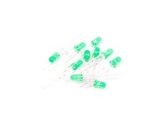 Pack 10 Leds 3mm Verde Difuso Arduino Nubbeo