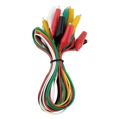 Pack 10 Cables Con Cocodrilo 50cm Colores Variados Nubbeo - tienda online