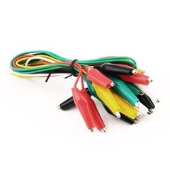 Imagen de Pack 10 Cables Con Cocodrilo 50cm Colores Variados Nubbeo
