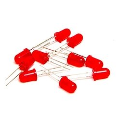 Pack 10 Leds 5mm Rojo Difuso Arduino Nubbeo - comprar online