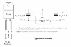 Regulador Tension Negativa 7908 -8V 1.5A LM7908 L7098 TO220 Nubbeo - comprar online