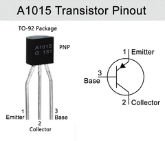 Pack 5x Transistor A1015 PNP 50V 150mA TO92 2SC1015 Nubbeo - Nubbeo