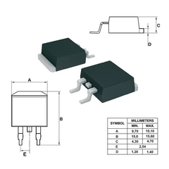 Transistor Mosfet IRFZ44N 49A 55V IRFZ44 D2PACK SMD Arduino Nubbeo - Nubbeo