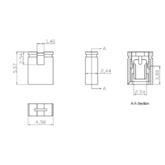 Pack 10x Jumper Paso 2.54mm Puente Para Pines Macho Nubbeo - Nubbeo