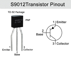 Pack 5x Transistor S9012 PNP 25V 500ma TO92 Arduino Nubbeo - Nubbeo