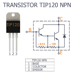 Transistor Darlington Tip120 60v 5a NPN To220 Arduino Nubbeo - comprar online