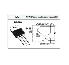 Transistor Darlington TIP122 100V 5A NPN TO220 Arduino Nubbeo - comprar online