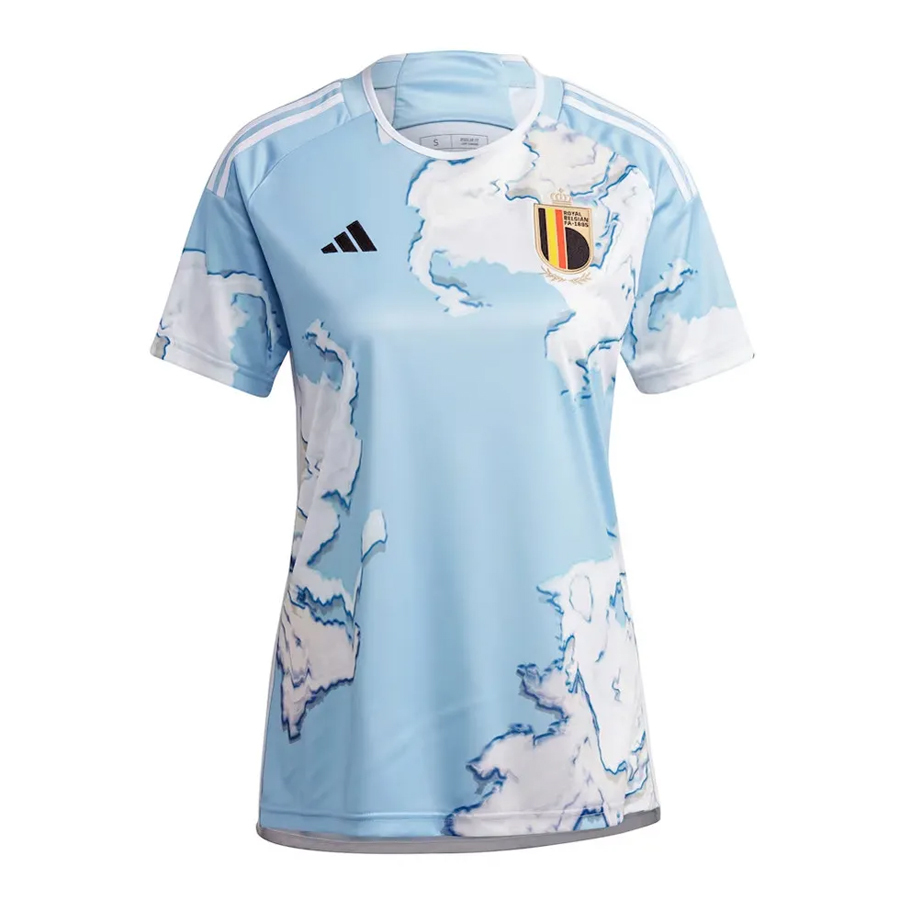 Camisa Seleção Bélgica Away 23/24 s/nº Torcedor Adidas Feminina - Azul