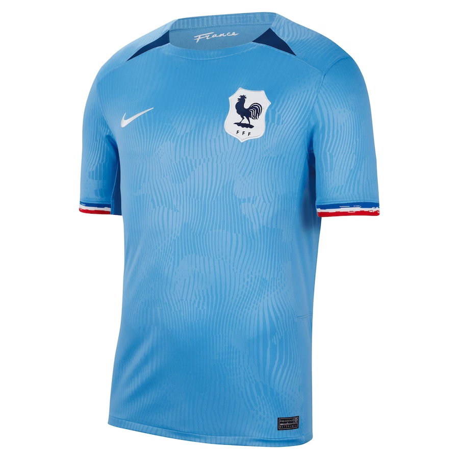 Camisa Seleção França Home 23/24 Copa do Mundo Feminino s/nº Torcedor  Masculina - Azul