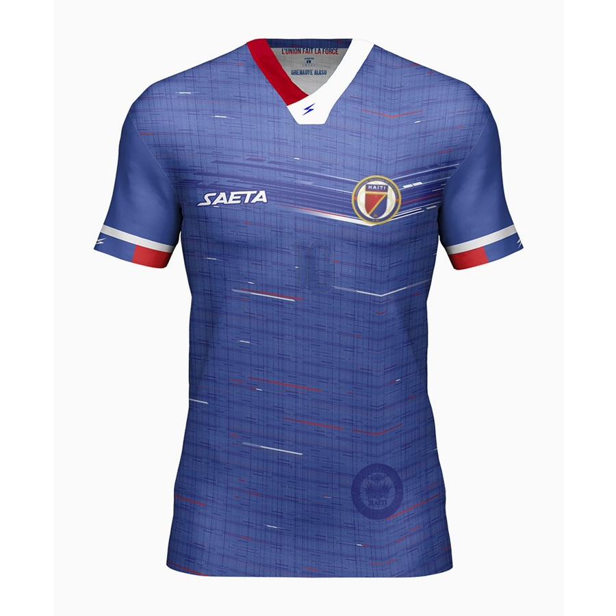 Camisa Seleção Haiti Home 2023 s/n° Torcedor Saeta Masculina - Azul