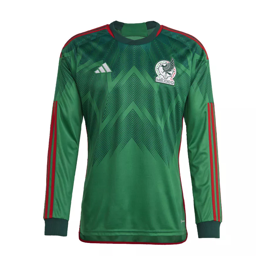 Camisa Seleção México Home 22/23 s/nº Torcedor Manga Longa Masculina - Verde