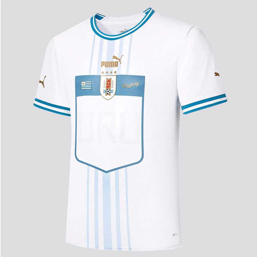 Camisa Seleção Uruguai Away 22/23 s/n° Torcedor Masculina - Branco