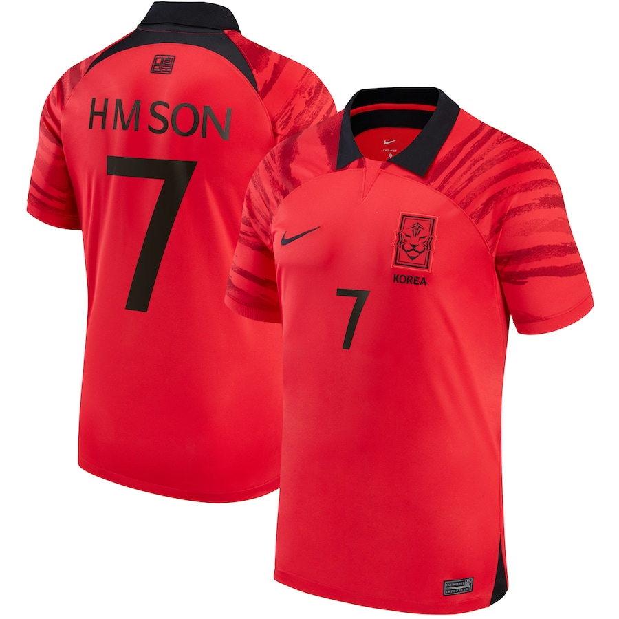 Camisa Seleção Coreia do Sul Home 2022 H M Son 7 Torcedor Masculina -  Vermelho