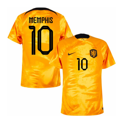 Camisa Seleção Holanda Home 2022/24 Memphis 10 Masculina - Laranja