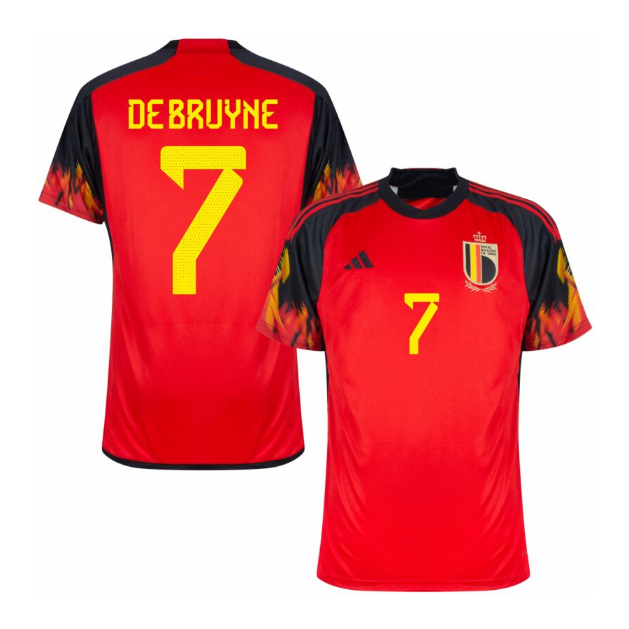 Camisa Seleção Bélgica Home 22/24 De Bruyne 7 Masculina - Vermelho