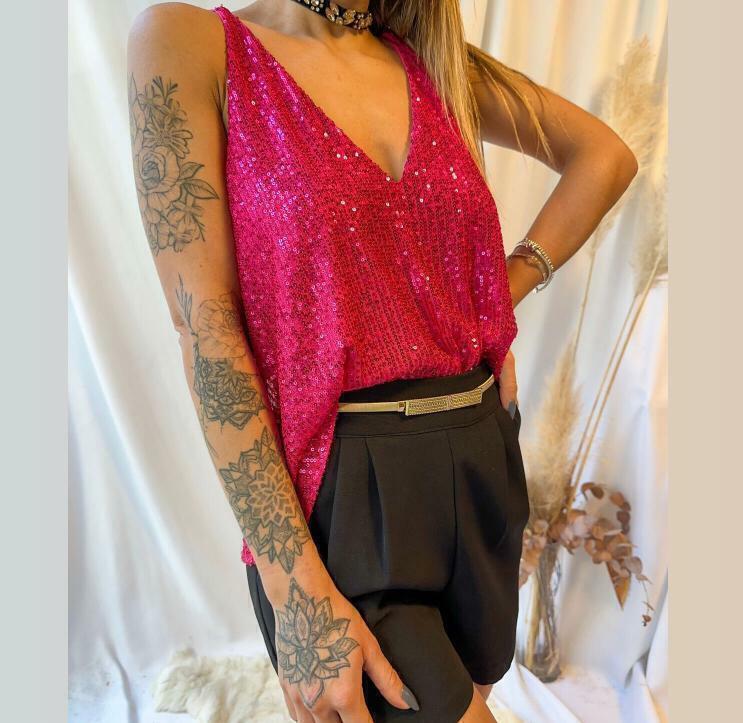 Blusa de lentejuelas de colores sale