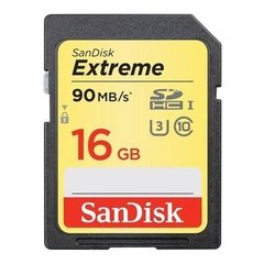 Cartão Memória Sd 16gb Classe10 U3 90mb/s Sandisk Extreme
