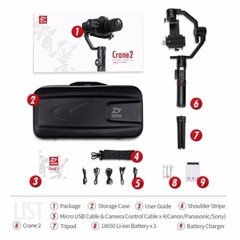 Gimbal Zhiyun Crane II 2 SERVO FOCO 3,2kg - Lucas Lapa PhotoPro