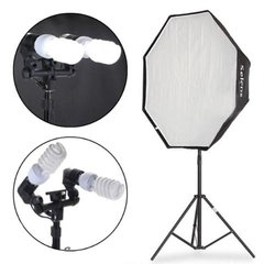 Kit Octabox 80cm Iluminação Contínua Newborn Softbox Tripé