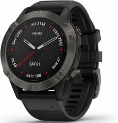 Relógio Smartwatch Fênix 6s Garmin Sapphire Cinza