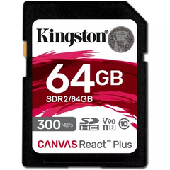Cartão Memória SD XC 64GB V90 Canvas React Plus 300mb/s UHS-II