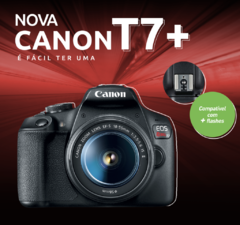 Câmera Canon T7+ Kit Odonto Lente 100mm Macro Flash Twin Yn24ex Yongnuo 32GB + Mochila - loja online