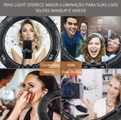 Iluminador Ring Light Circular 48cm C/ Tripé na internet