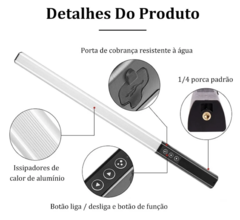 Iluminador Led Espada Bastão RGB Com Bateria Embutida - comprar online