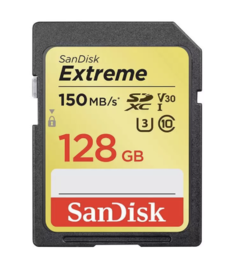 Cartão Memória Sd 128gb Classe10 U3 150mb/s Sandisk Extreme