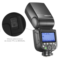 Flash V860 III + Rádio X2T Godox à Bateria Luz LED HSS - comprar online