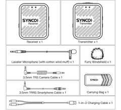 Microfone Lapela Synco G1 A1 Sem Fio - Lucas Lapa PhotoPro