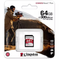 Cartão Memória SD XC 64GB V90 Canvas React Plus 300mb/s UHS-II - comprar online