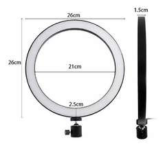 Iluminador Ring Light Circular 26cm C/ Tripé - comprar online