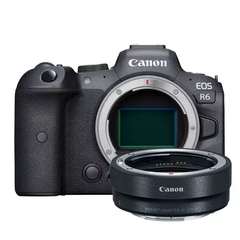 Câmera Canon EOS R6 + Adaptador de Lentes