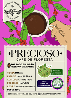 Café PRECIOSO 250G Diamante - Torrado em Grão Agroflorestal Orgânico
