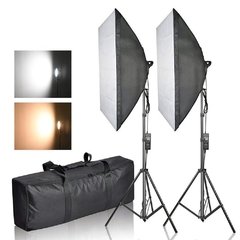 Kit duplo Iluminação Contínua LED com Softbox 50X70CM