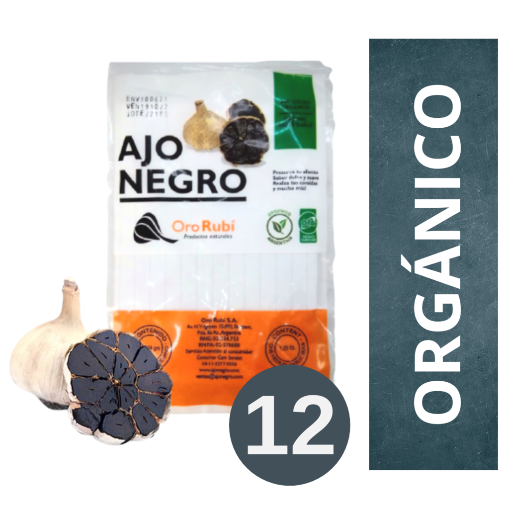 Ajo Negro Orgánico Oro Rubí X 12 Un - Doble