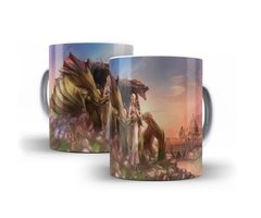 Caneca Game Of Thrones Daenarys Targaryen E Os Dragões Série