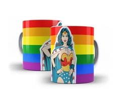 Caneca Mulher Maravilha LGBT Wonder Woman Liga Da Justiça