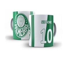 Caneca Time Palmeiras Cerâmica Com Seu Nome Personalizada