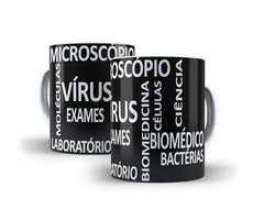 Caneca Profissões Biomedicina Ciências Vírus