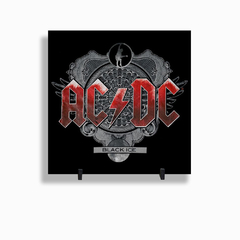 Quadro Azulejo Personalizado de Cerâmica 10x10 cm e Suporte AC DC Banda de Rock MOD 10