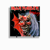 Quadro Azulejo Personalizado de Cerâmica 10x10 cm e Suporte Iron Maiden Banda de Rock MOD 05