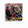 Quadro Azulejo Personalizado de Cerâmica 10x10 cm e Suporte Iron Maiden Banda de Rock MOD 16