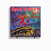 Quadro Azulejo Personalizado de Cerâmica 10x10 cm e Suporte Iron Maiden Banda de Rock MOD 24
