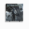 Quadro Azulejo Personalizado de Cerâmica 10x10 cm e Suporte Megadeth Banda de Rock MOD 03
