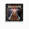 Quadro Azulejo Personalizado de Cerâmica 10x10 cm e Suporte Megadeth Banda de Rock MOD 07