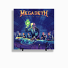 Quadro Azulejo Personalizado de Cerâmica 10x10 cm e Suporte Megadeth Banda de Rock MOD 11